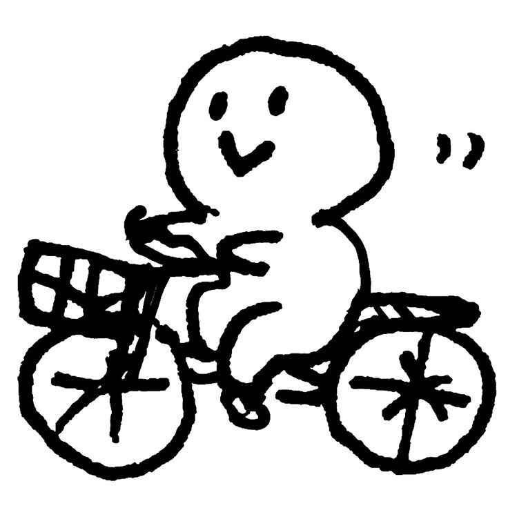 自転車に乗る棒人間イラストで伝える・見せる・考える誰でも描けるイラストプレゼン研究所