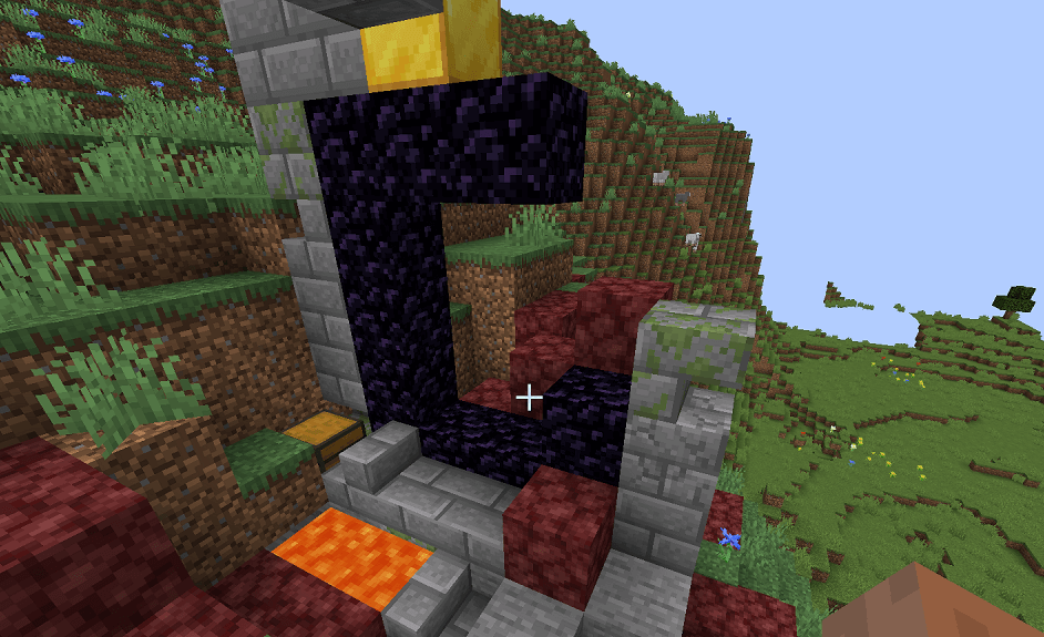かわいいネザーゲートの作り方！How to make a cute nether gate