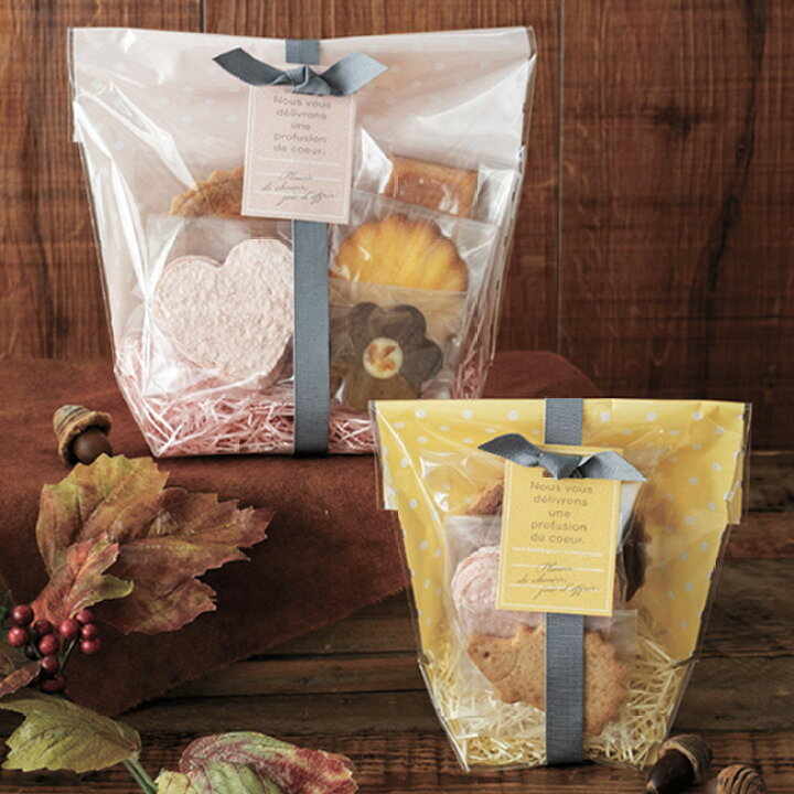 プレゼント用ラッピング材 袋 大透明袋＋リボン