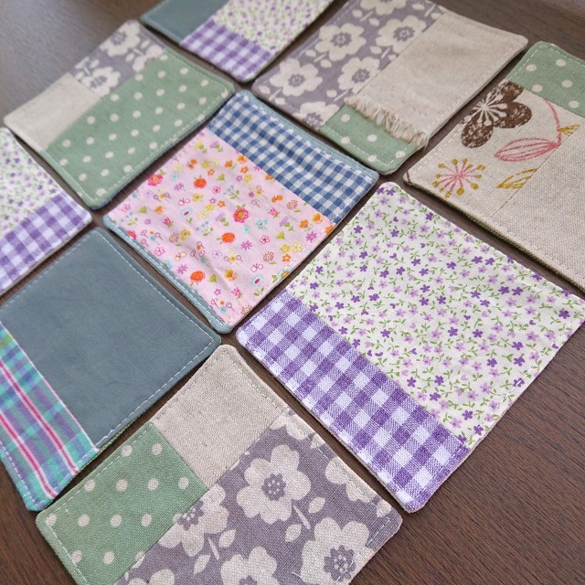 ハギレ活用 短時間で作れる コースタ