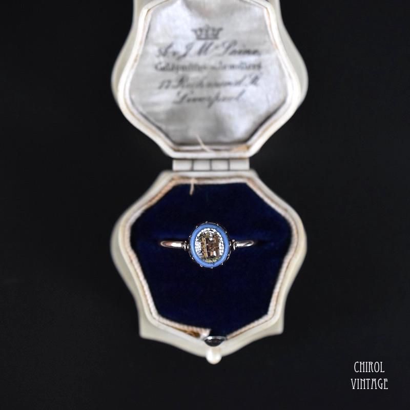 イタリア 70s リング 指輪 マイクロモザイク ガラス ヴィンテージBlue Swallow Vintageヨーロッパ・アメリカで出会ったヴィンテージ・アンティーク雑貨のお店