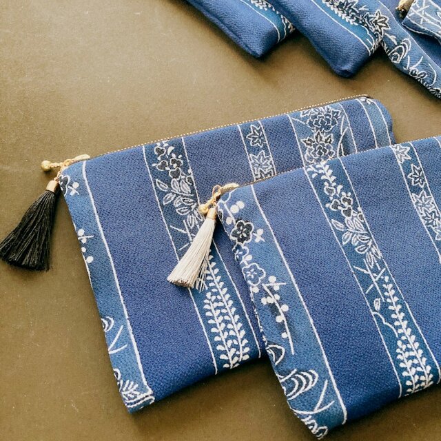 ハンカチリメイクポーチ＊手作り大好きワンコ