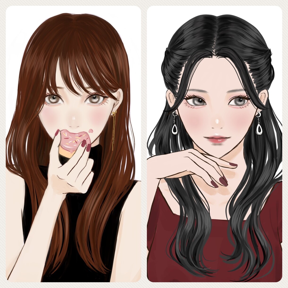 フリーアイコンとして使える女の子のイラスト集 SNSや配信などノーコピーライトガール