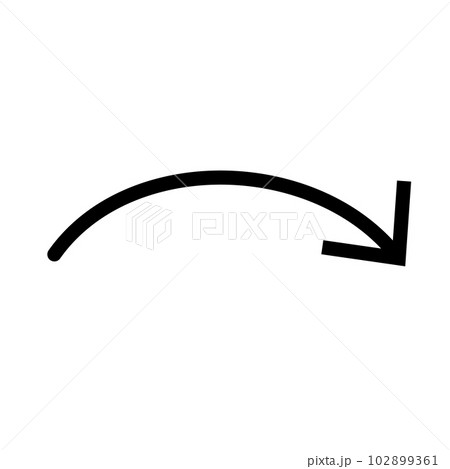 カーブする矢印のイラストCG イラスト素材6026258- フォトライブラリ
