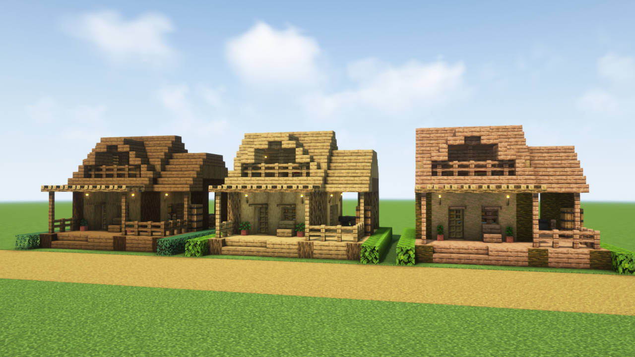 マイクラ 木と石で簡単かわいいお家の作り方！ 建築レシピマイクラモール