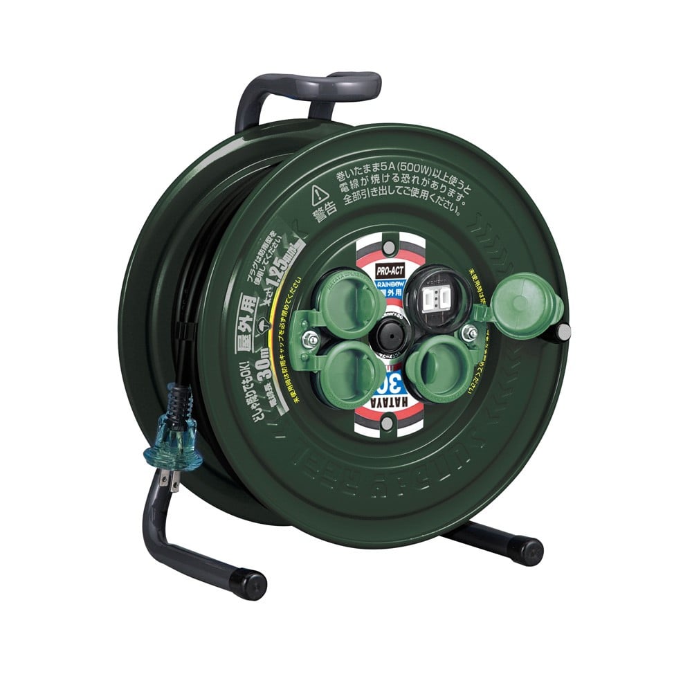 コードリール、 30フィート 引き込み式電源コードリール 16AWG 3C SJTOW - 使いやすい延長コードオーガナイザー 家庭 ナフコ 屋内用 コードリール30m S30D8の通販コードリール・延長コードホームセンターナフコ 公式通販