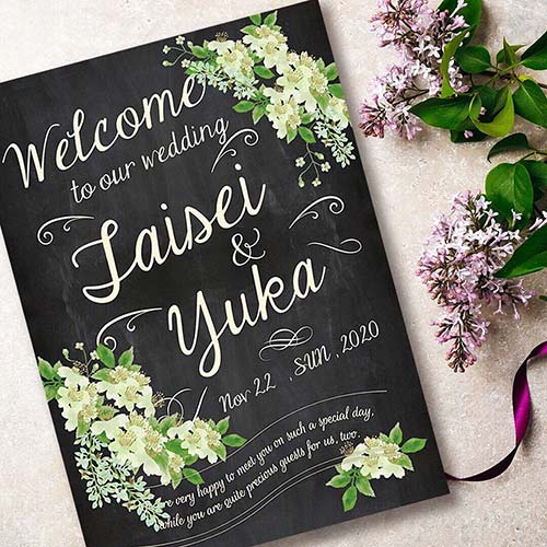 ウェルカムボードシースルー 縦 選べるデザイン23種 A3 額フレーム付結婚式 ウェディング小西製作所ウェディング・結婚式・オリジナルアイテム