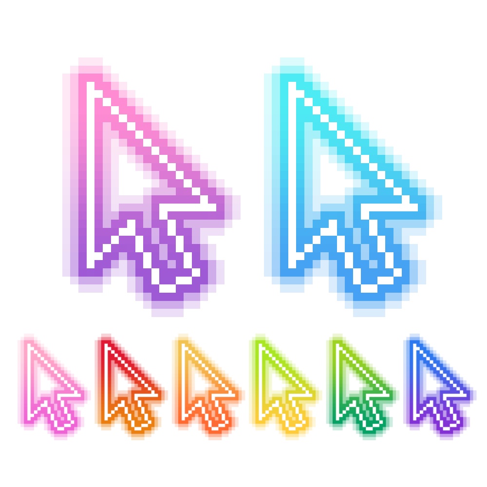 灰色の背景に影が付いたコンピューターのマウス カーソル ポインター アイコンPremiumベクトル素材