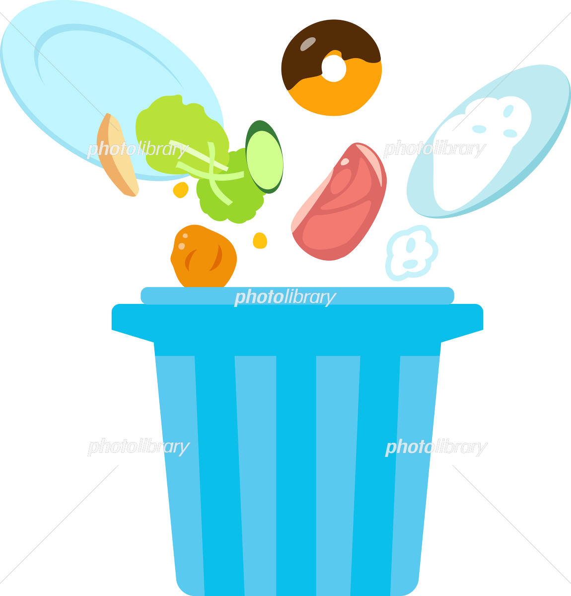 白いシンボルが付いた緑色のゴミ箱イラスト素材透過、PNGフリー画像ダウンロード - Pngtree