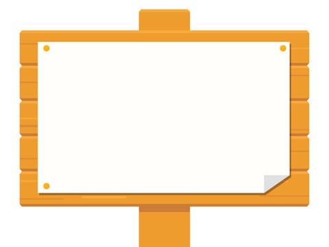 木枠の立て看板イラスト