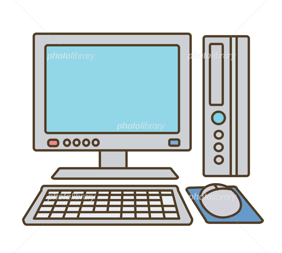 まとめ パソコンのフリーイラスト素材集イラストイメージ