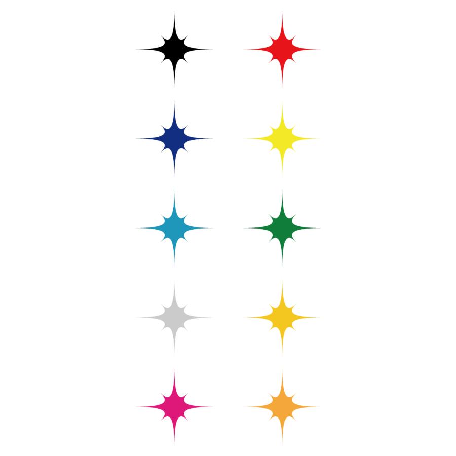 ロゴ作成デザインです。シンプルワークス元気な星さん星をイメージしたロゴマークです