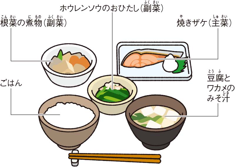配膳された給食のイラストかわいいフリー素材集 いらすとや