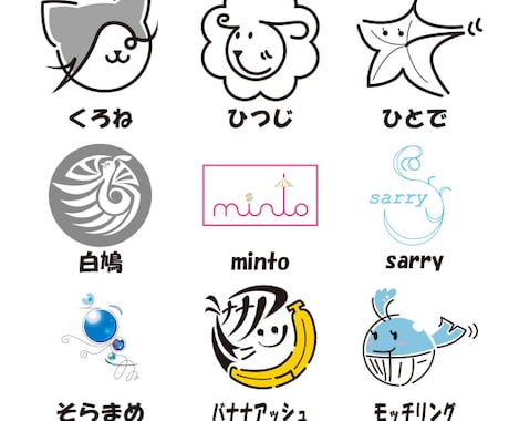 星月ルナ名前ロゴデザインDesign template ずかしのず