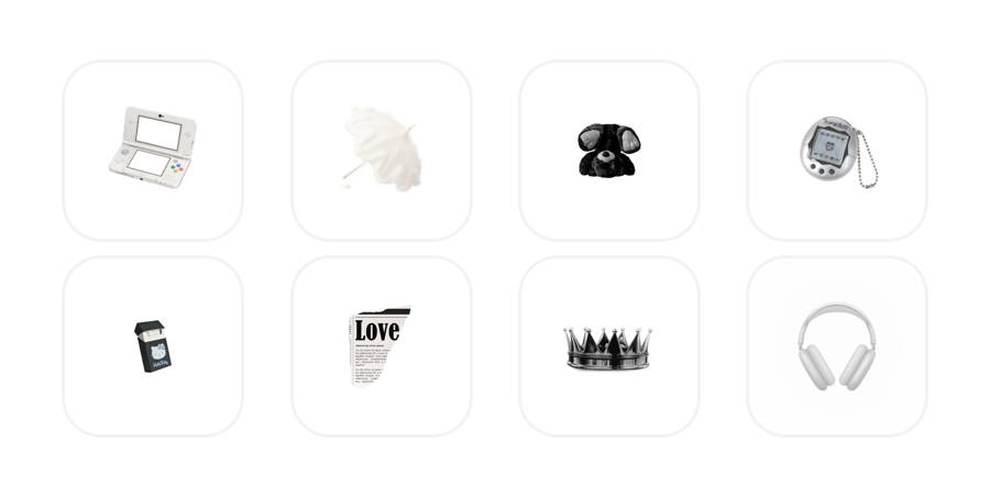 白ベースと黒ベースの使い勝手のよいシンプルなアイコン244種コリス