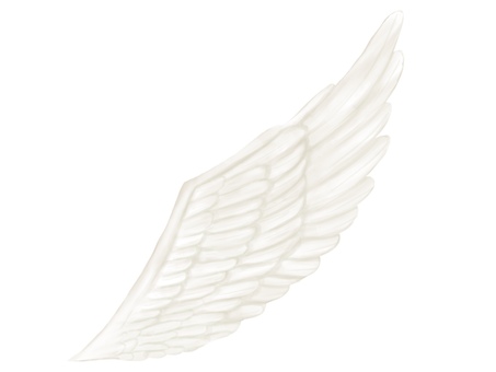 翼 羽根 白 天使 片翼 飛ぶ 羽ばたくのイラスト素材88936050- PIXTA