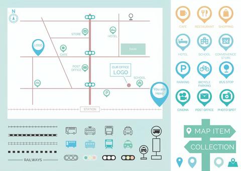 地図」のポストカード・はがきDM無料デザインテンプレート - ネット印刷グラフィック