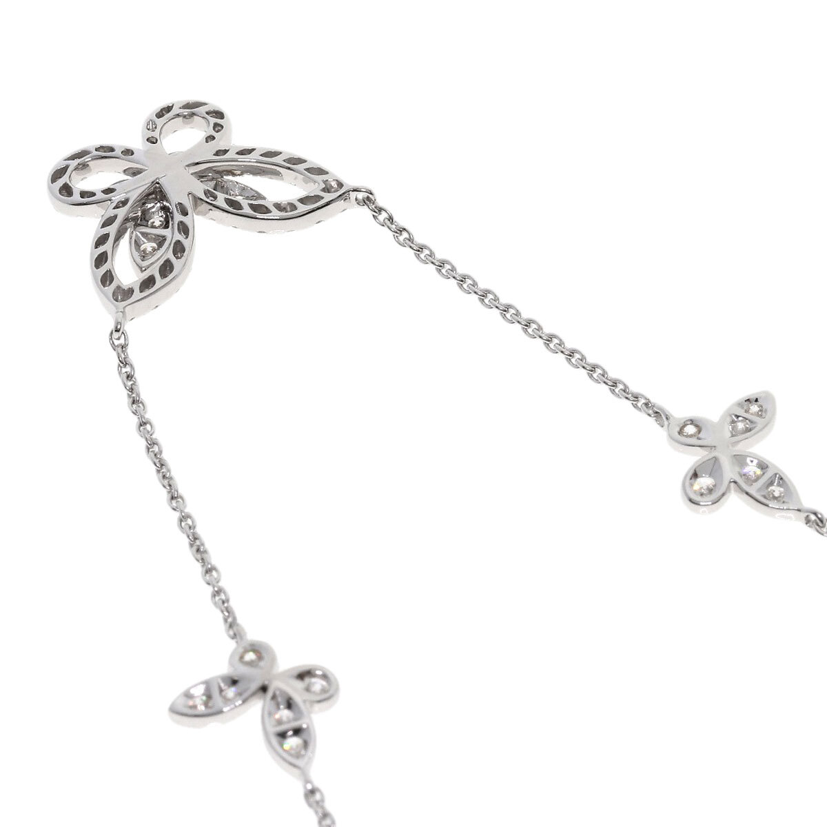 中古 GRAFF グラフ K18WG ミニバタフライシルエット ダイヤモンド ペンダントネックレス ジュエリー グラフ バタフライ シルエットダイヤモンド ペンダント ネックレス K18ホワイトゴールド WG ダイヤモンド レディース ジュエリー中古jewelry WATCHNIAN公式通販