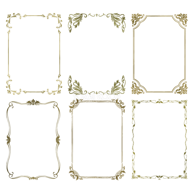 おしゃれなフレーム 飾り罫セット イラスト素材7280599- フォトライブラリ