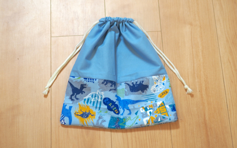 1枚仕立て裏地なしのカンタン巾着袋の作り方 隠しマチ 折りマチ の作り方と袋縫いのやり方croccha