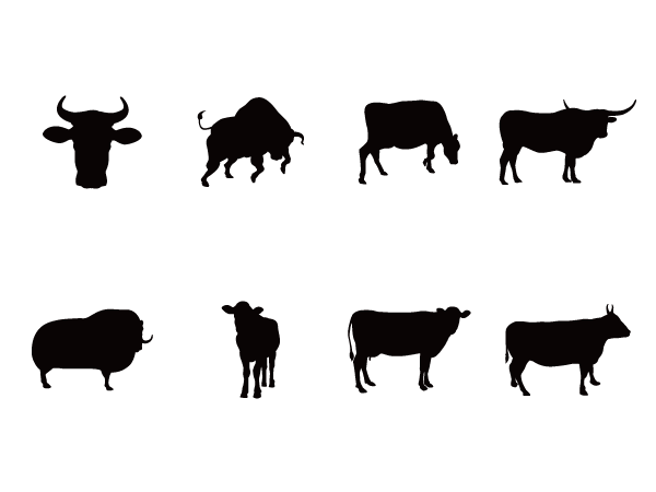 牛のイラスト商用可・フリーイラスト素材ソコスト