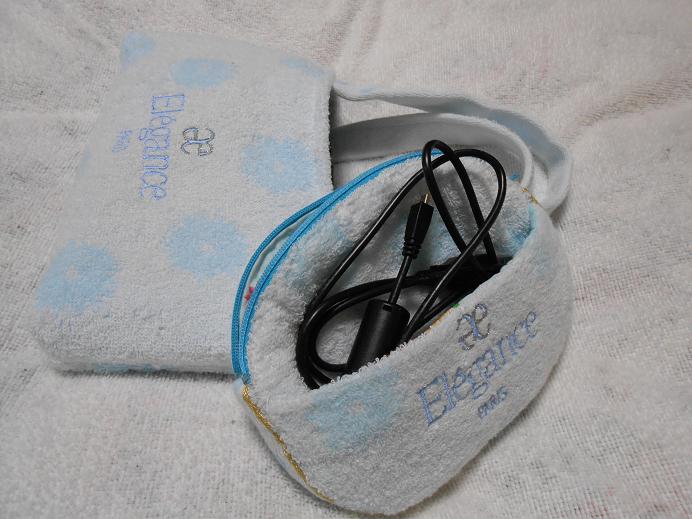 汕頭刺繍ハンカチリメイク 数寄屋袋風ポーチ ハンドメイド