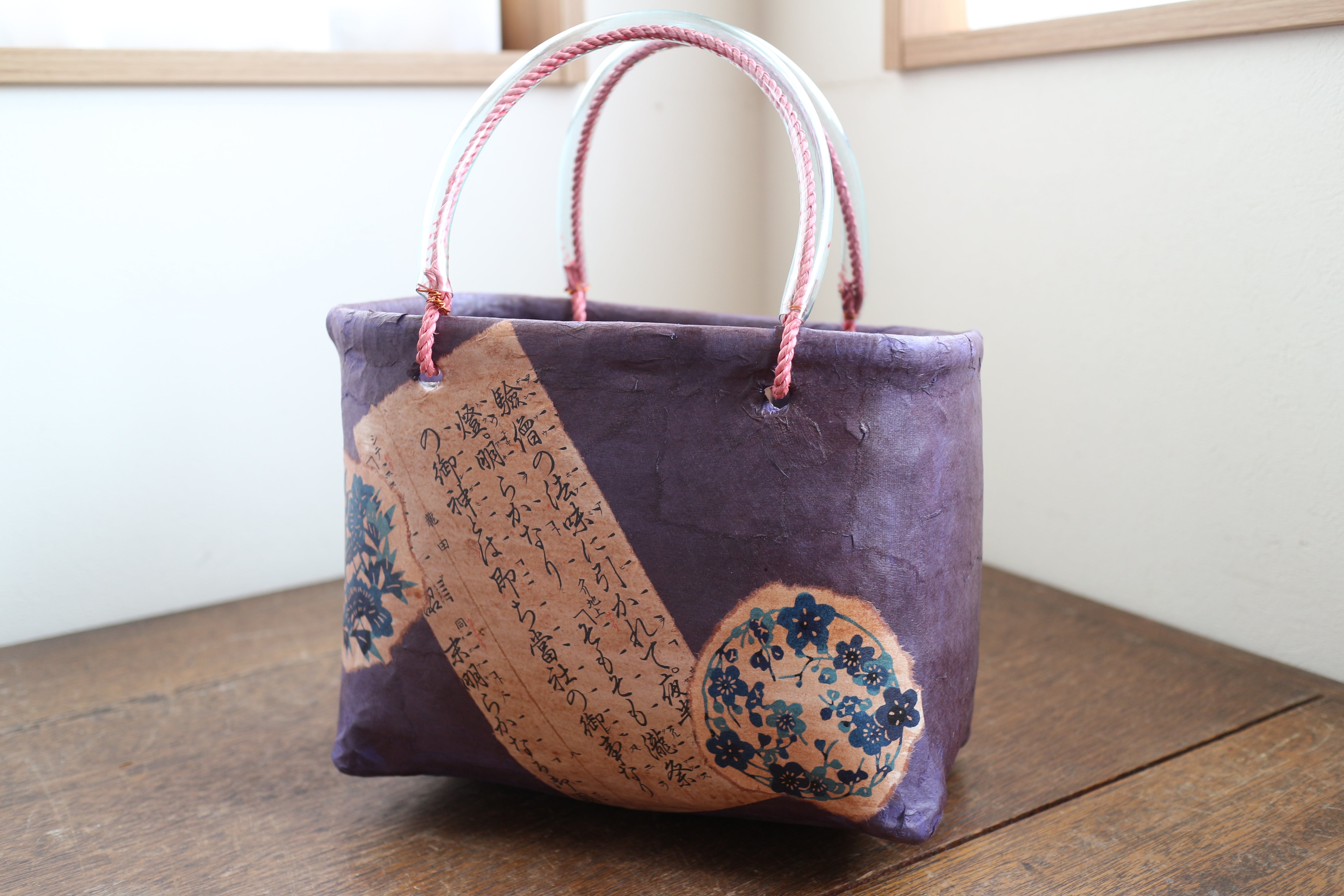 一閑張りバッグの持ち手のあな！徹底的に詳しく作り方公開します☺️初心者さんにもわかるようにと心がけました♪