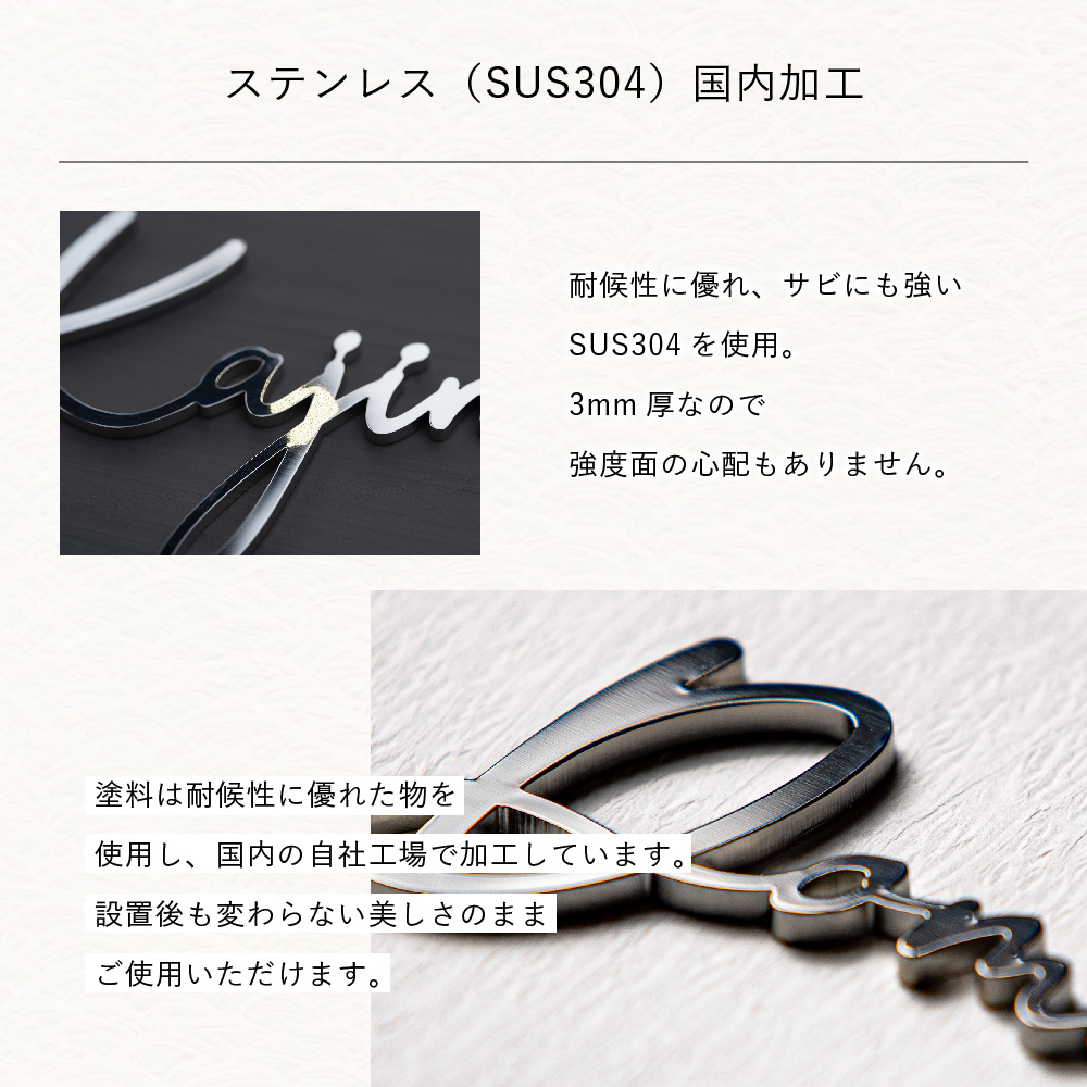 ponさま専用 オスポール ステンレス ポスト 表札 切文字 プレート オスポールの表札に！ステンレス切り