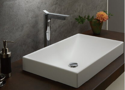 メイン洗面をアイカ工業のスタイリッシュカウンターにしました