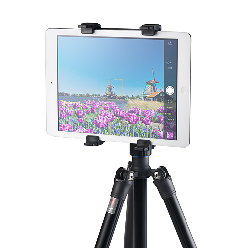 支柱・壁面にしっかり固定できるアルミ製タブレットホルダー - TB-DSARMCM1BK