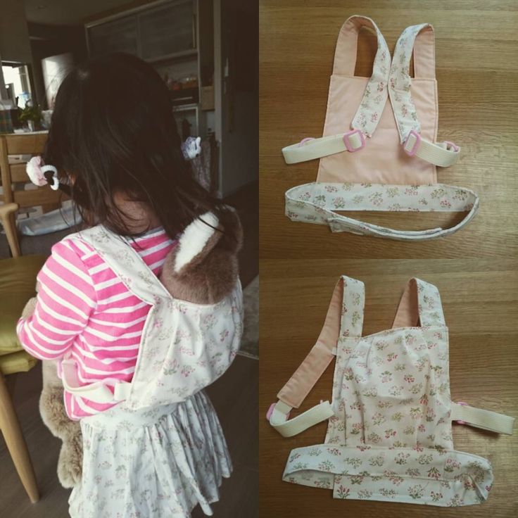 人形用の抱っこ紐を作りました♡Baby&Kids Handmade