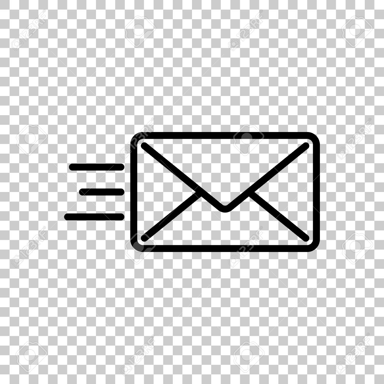 メール送信シルエット イラストの無料ダウンロードサイト「シルエットAC」