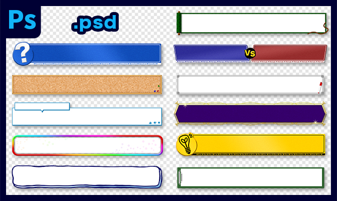 商用フリー Q クエッション のマークがついたカラフルなテロップベース 黒ムビデザ動画編集向けのデザイン素材集