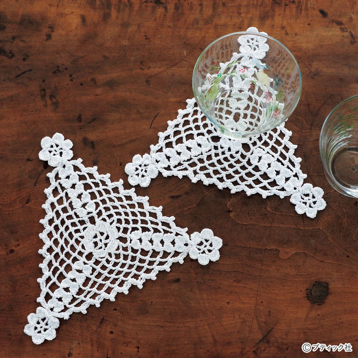 無料編み図 簡単なコースターmikekosanの編み図ブログ