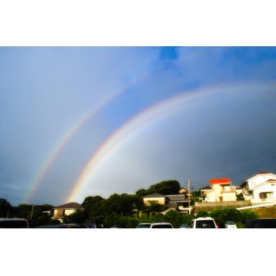 二見興玉神社 夫婦岩×虹】 三重県で撮った写真に