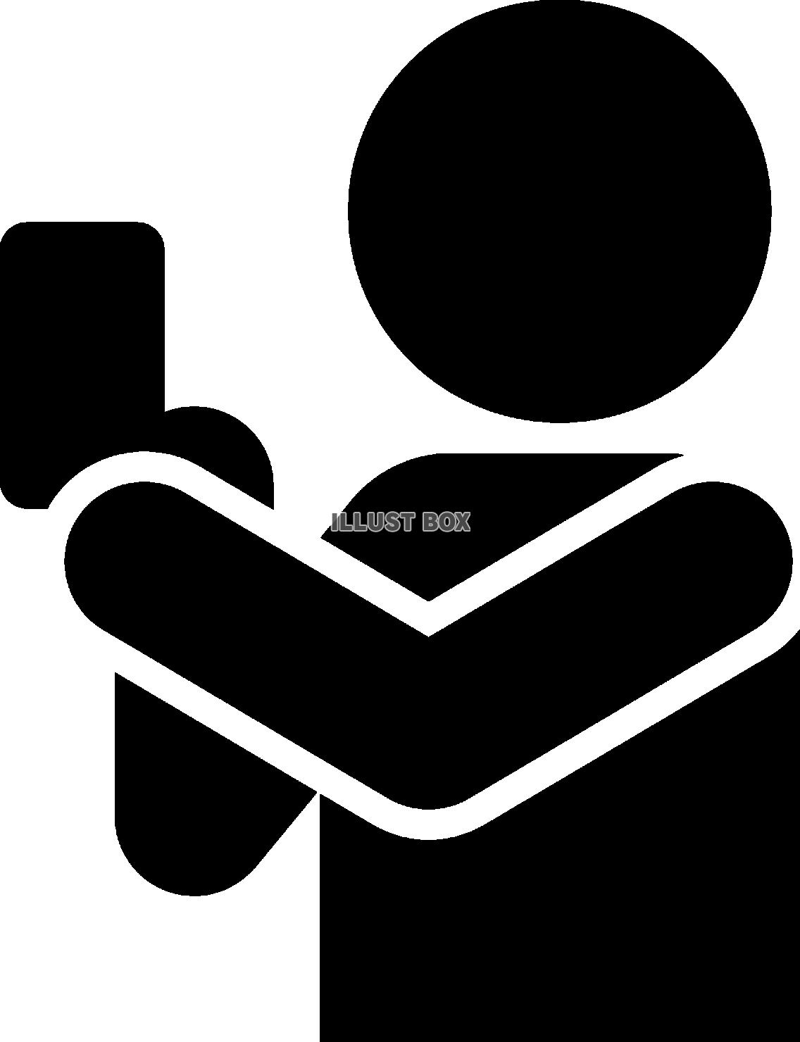 ピクトグラムが使われた歩きスマホ警告のポスターの無料ポスターテンプレート 11583 - デザインAC