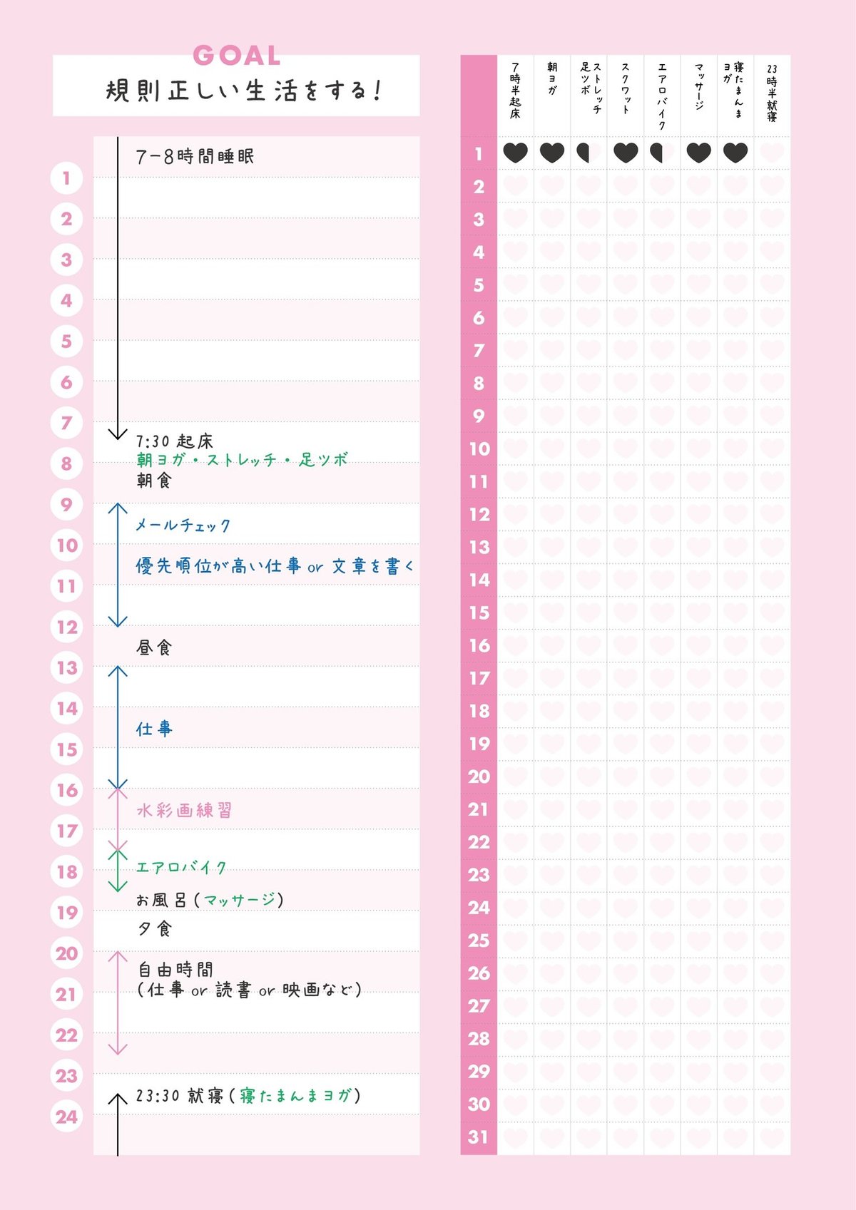 フラットデザインの雲かわいいチェックリストテンプレート無料ベクトル素材