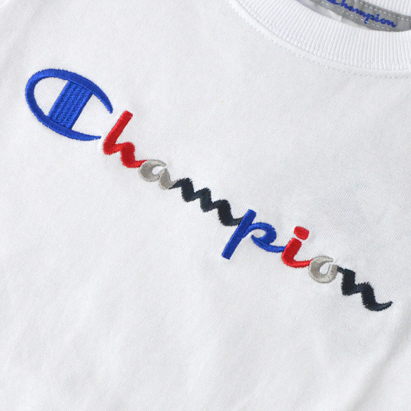 最終セール champion カラフル ロゴTシャツ 白T
