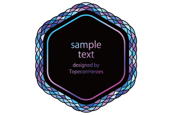 和風六角形のアイシングクッキーsweets box Salut