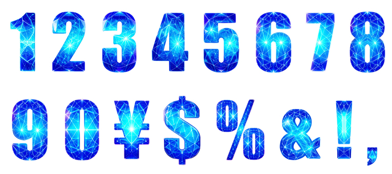 グラフィックスタイル_ダイヤモンド文字イラスト