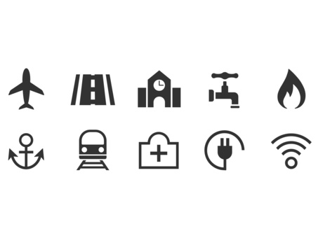 27 産業とインフラのアイコンのセットのイラスト素材・ベクター Image 54666062