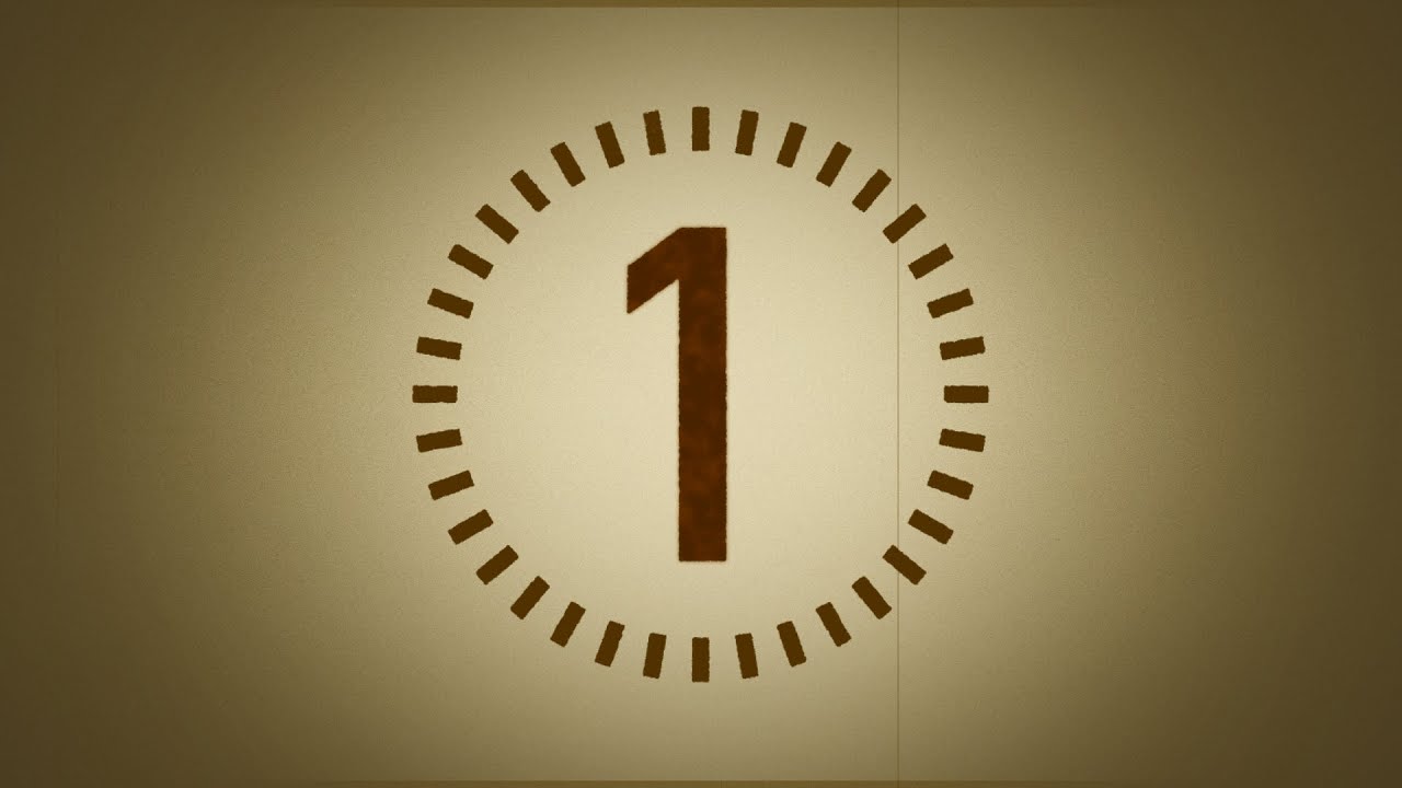 デジタルカウントダウンタイマー 1分 黒・白・赤 無料動画素材- みりんの動画素材