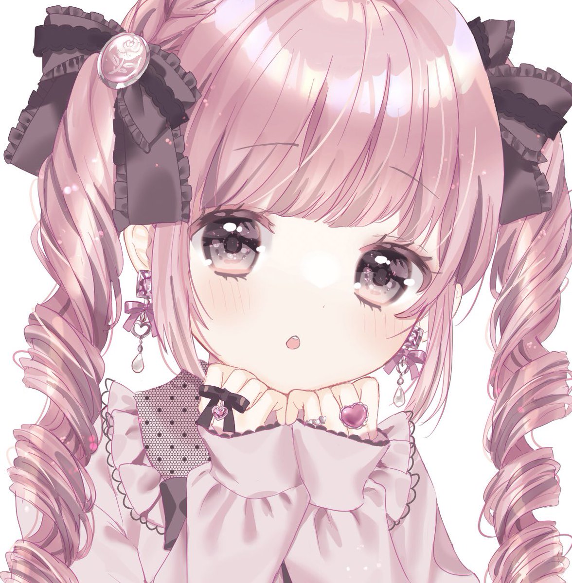 ピンク髪の可愛いガール イラスト紹介ノーコピーライトガール