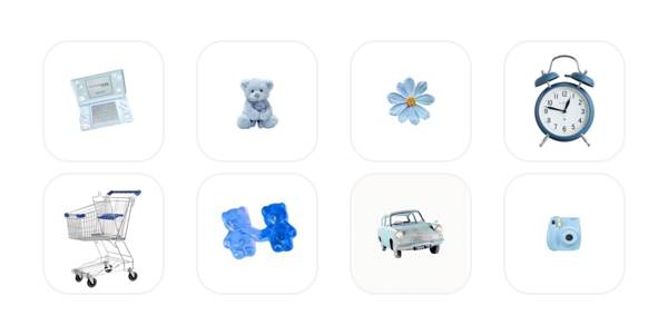 アプリアイコンセット＿ブルーイラスト - No: 25346196無料イラスト・フリー素材なら「イラストAC」