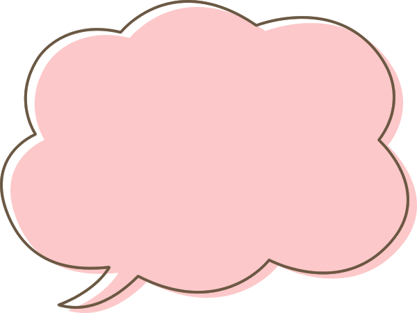 考える モコモコ まん丸吹き出しのフリー素材 無料イラスト 背景透過有りかくぬる素材工房