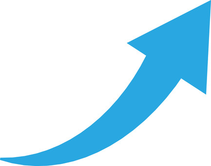 右肩上がりの無料イラスト