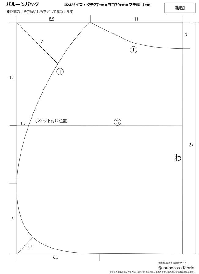 正方形からできる 可愛いミニバルーンバッグの作り方