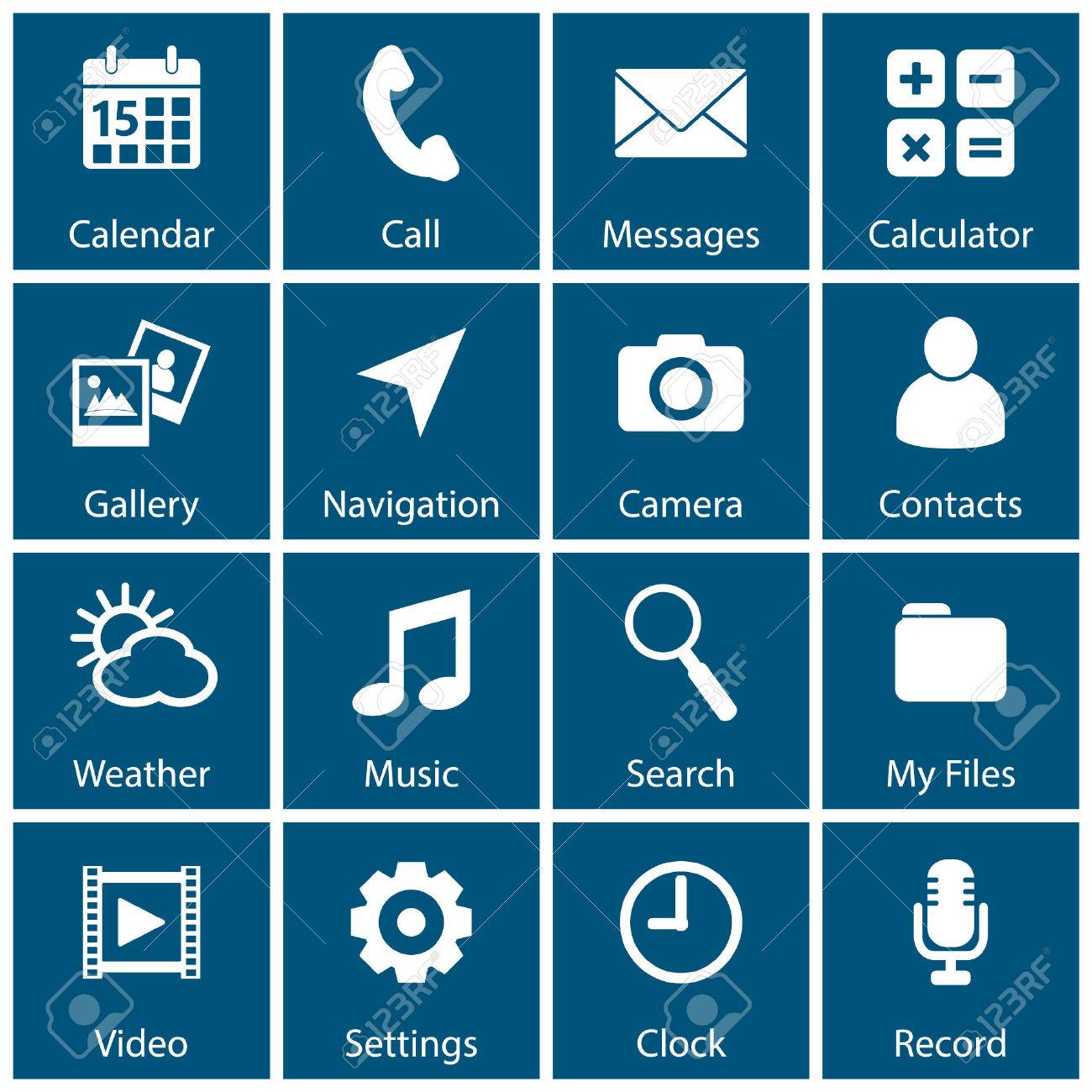 アプリケーション、プログラム、サイト、その他のさまざまなアイコンを設定します。事務・業務のアイコンを設定 ストックベクター ©defmorph1176916242