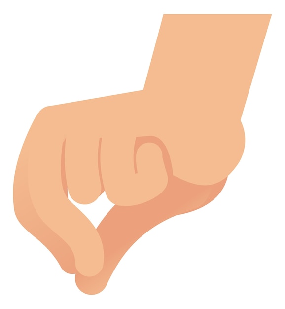 手をつかむ。目に見えないアイテムをつまむ男の手。 2本の指で何かを持っている手。白い背景で隔離のベクトルフラットアウトラインアイコンイラスト。のイラスト素材・ベクターImage 164623231