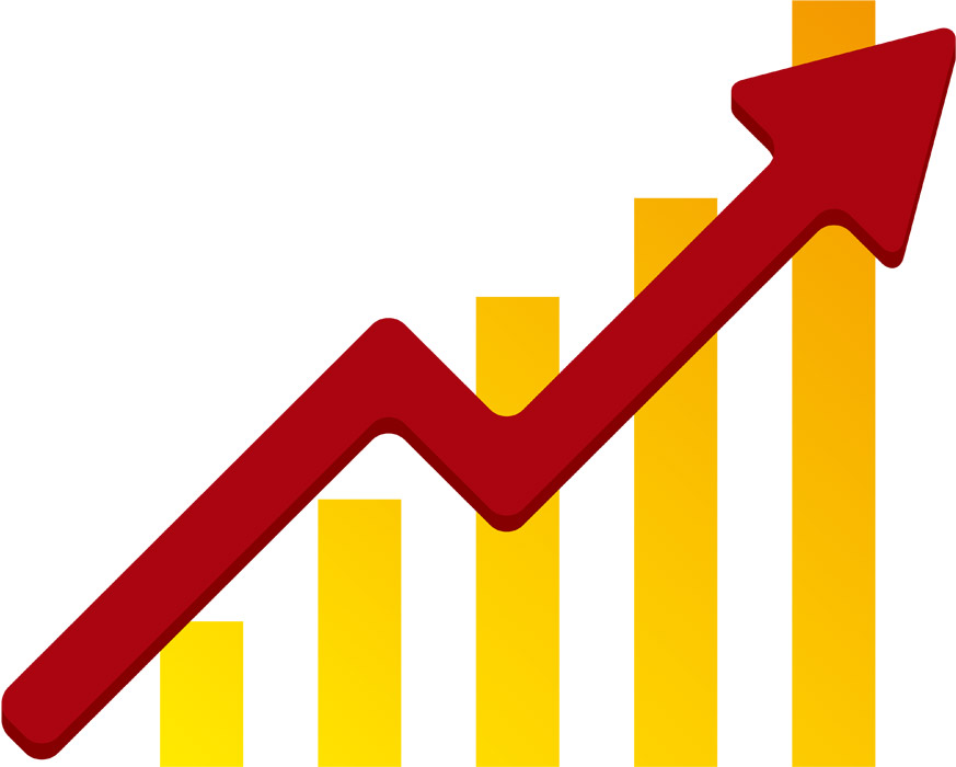 折れ線グラフで経営状況を把握する。売り上げの状況を報告する。 - 人物イラスト フリー素材